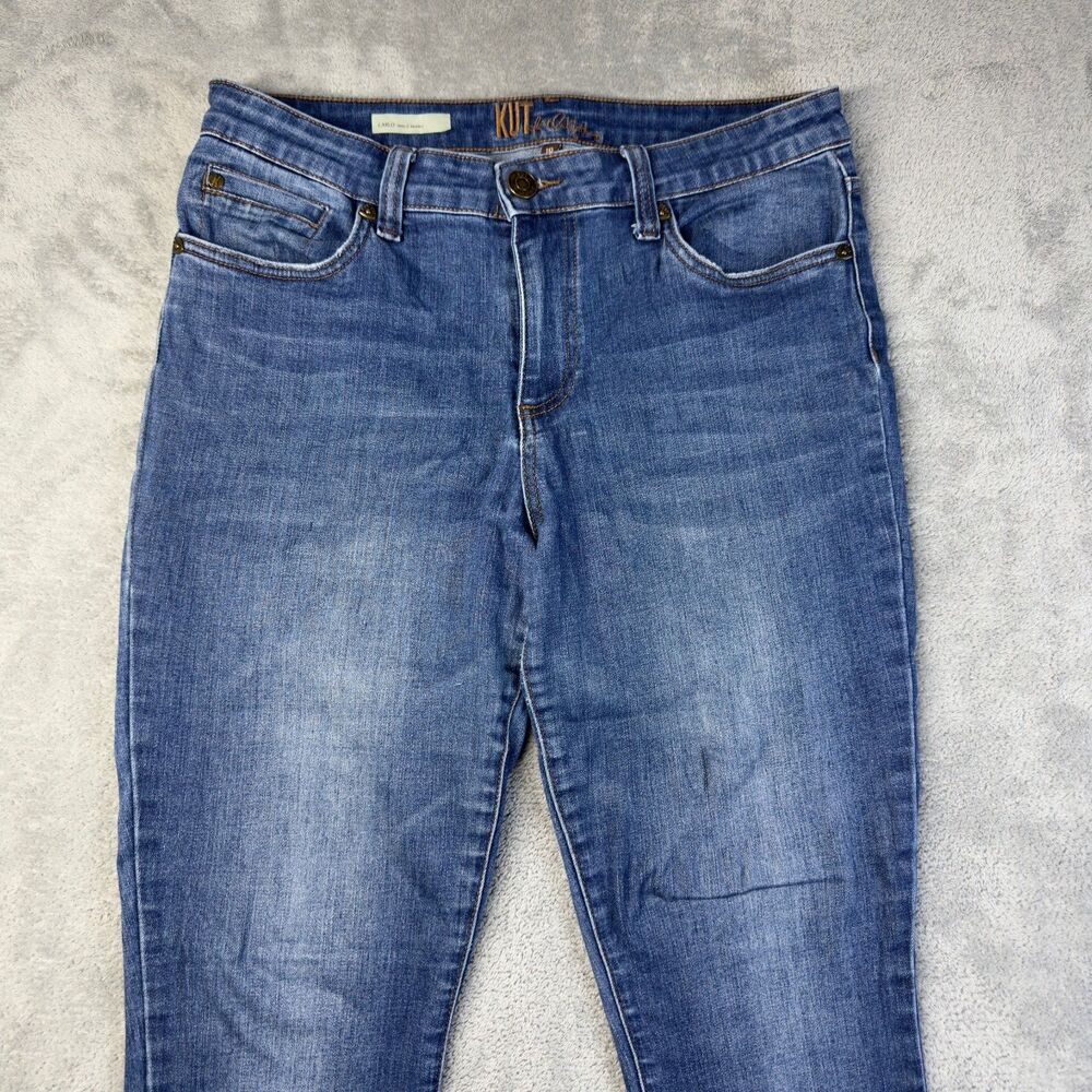 KUT From The Kloth Jeans Womens 10 Blue Carlo Ankle Skinny Distressed Hem Pants - Picture 12 of 14
